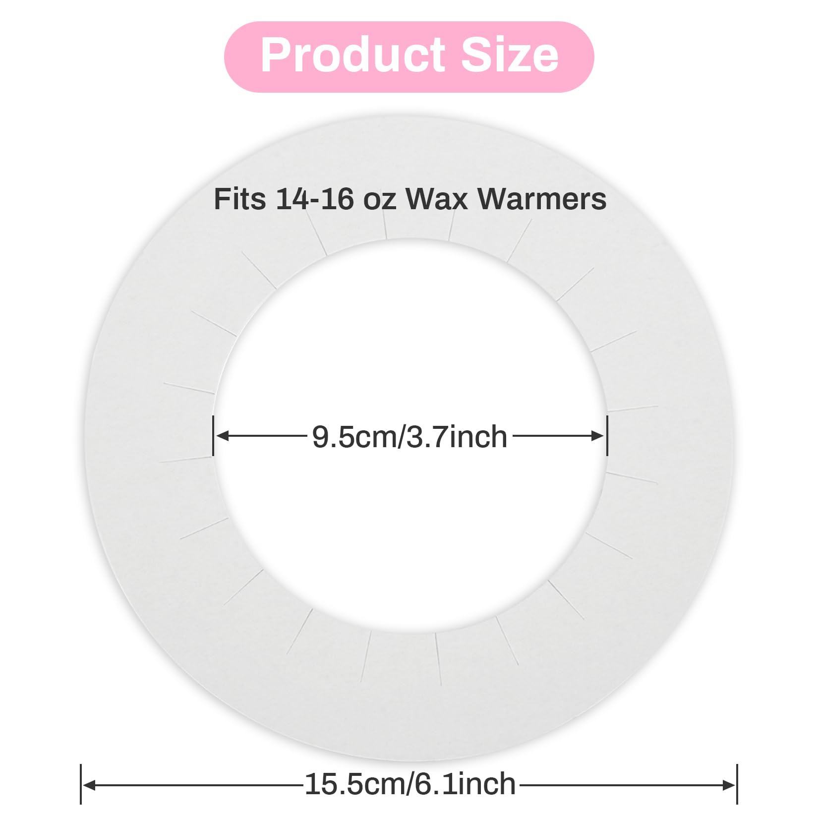 RAQEHO wax collars inner ring aligns with pot, ensuring secure fit.