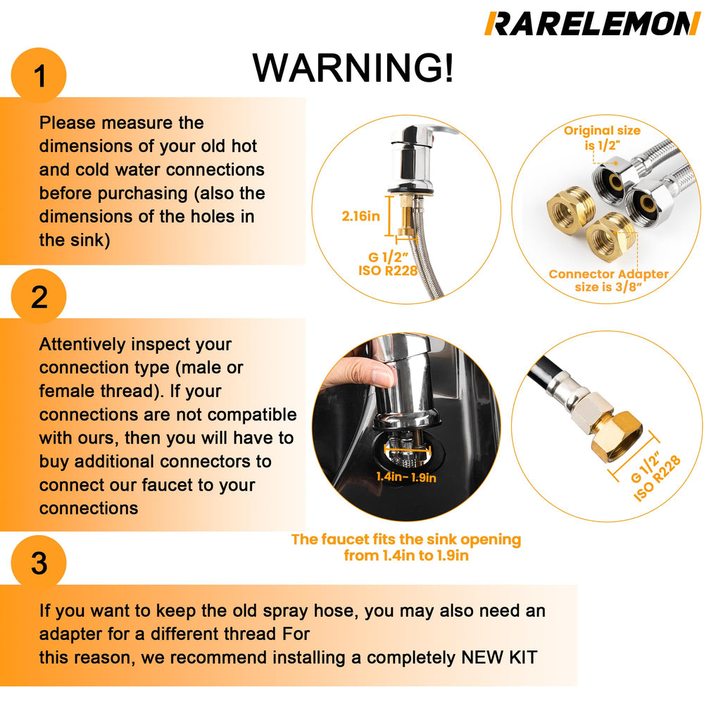 RARELEMON vacuum breaker kit in chrome enhances safe, spill-free operation during service.