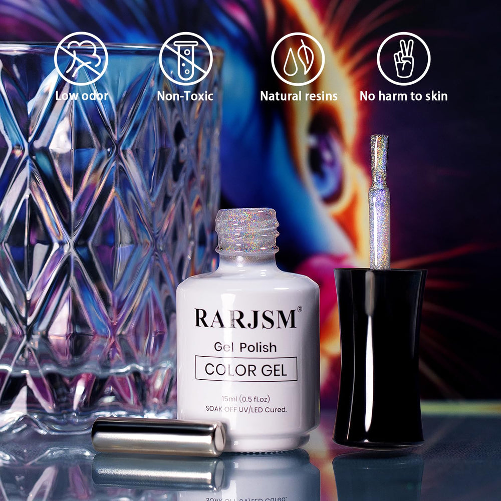 RARJSM close-up of 9D cat eye glitter pigments under light.