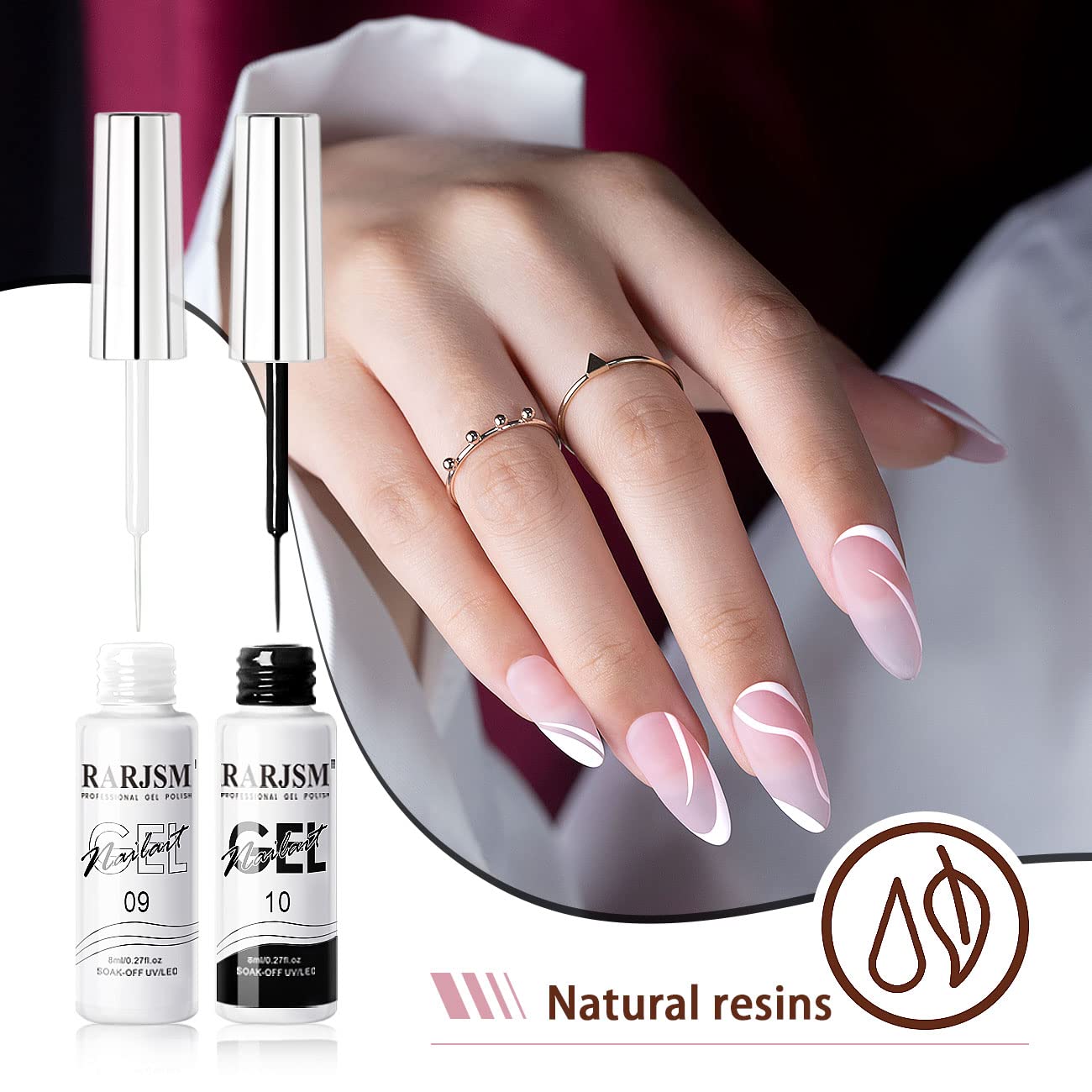 RARJSM lámpara UV/LED necesaria para curar cada capa de gel.