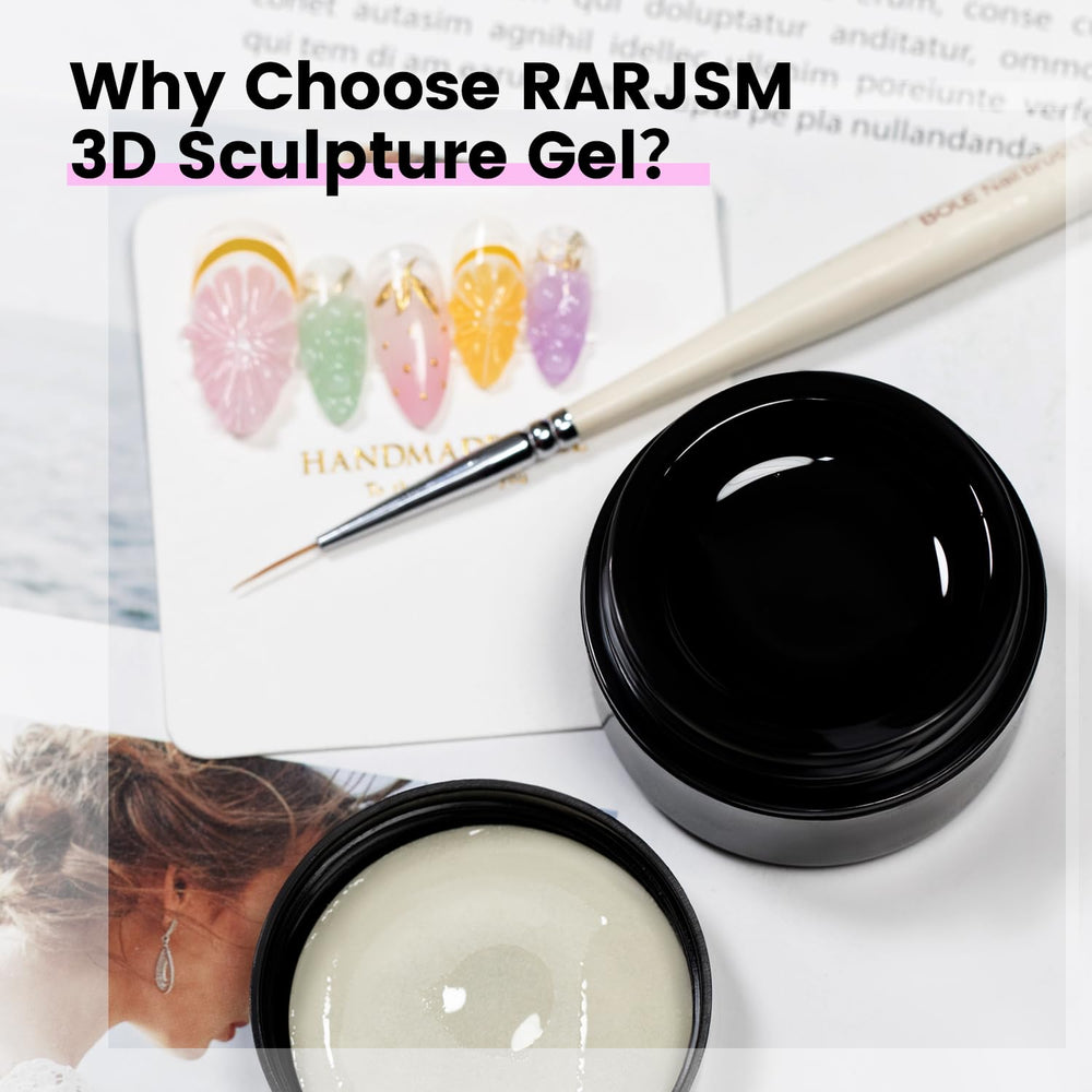 RARJSM fast-curing gel speeds up sessions while preserving shape and shine.