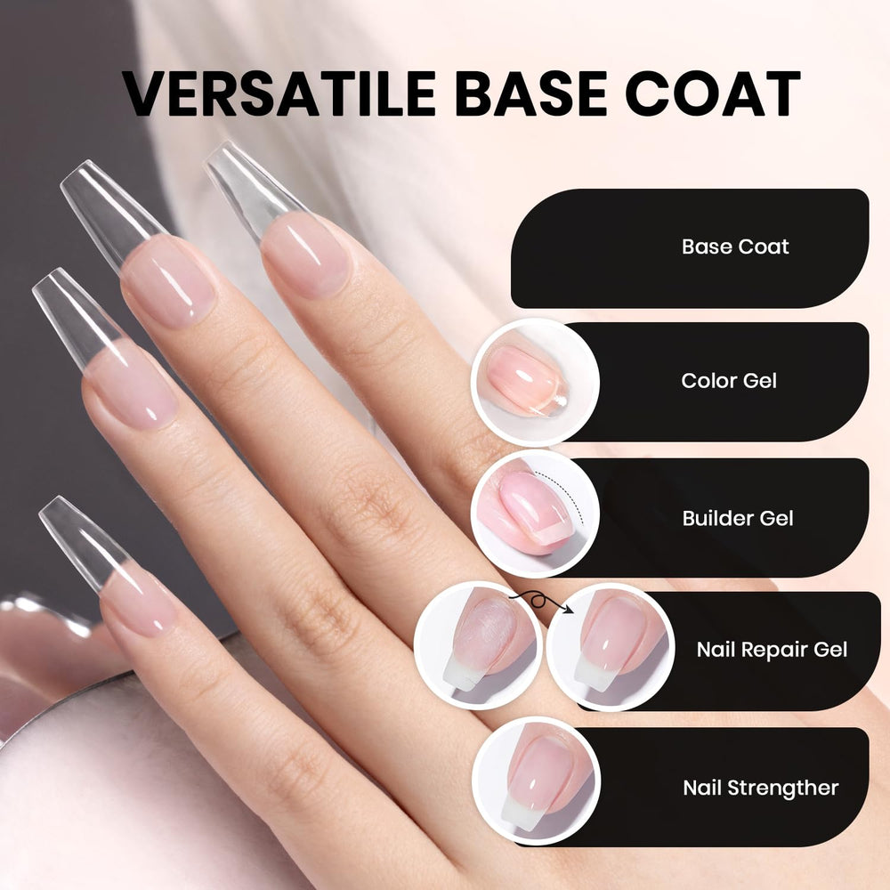 RARJSM fast drying base gel provides smooth, self levelng coverage for professional results.
