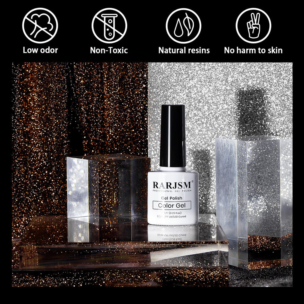 RARJSM flash-light reflection reveals dramatic shimmer on nails.