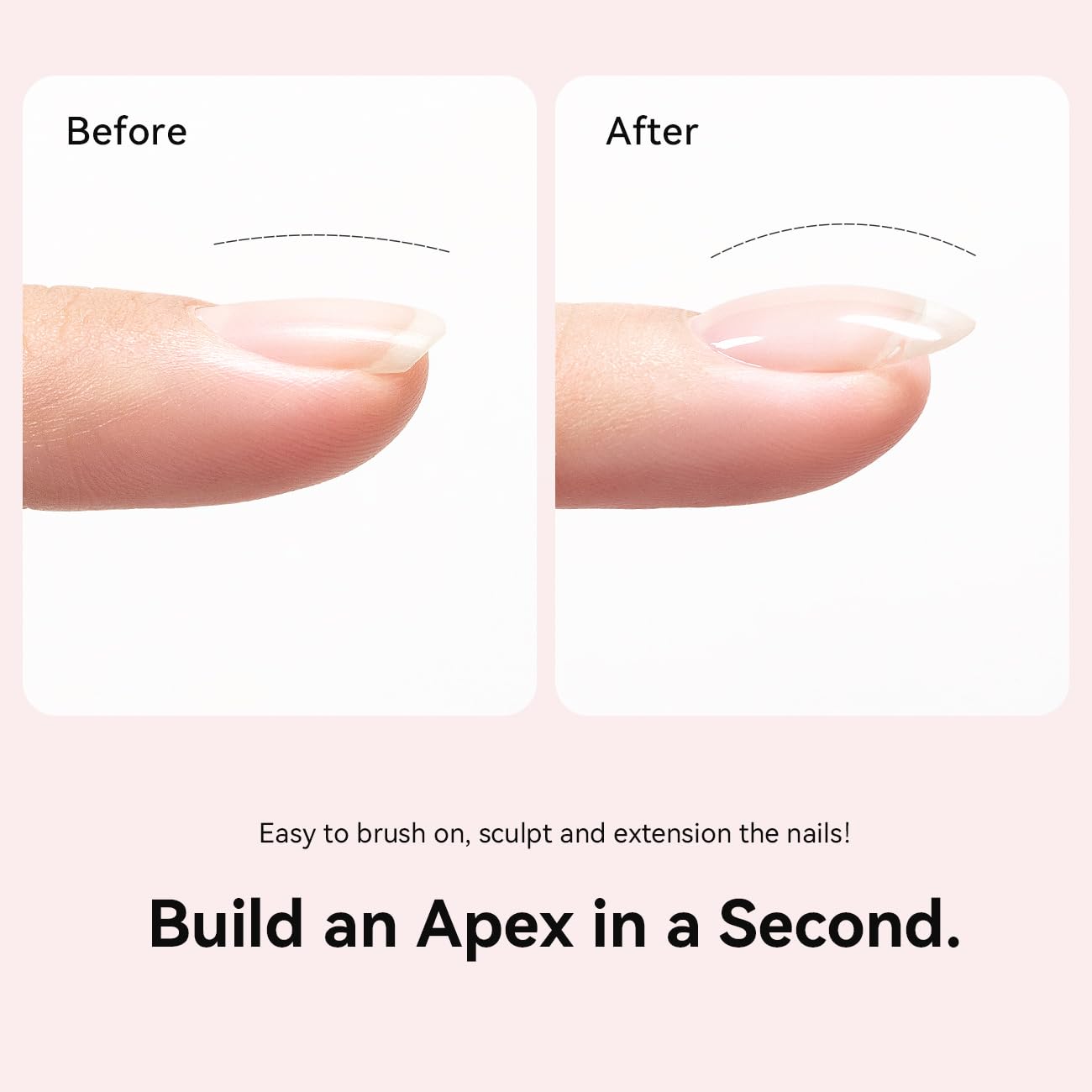 RARJSM sheer rubber base demonstrates natural-toned nail bed with flexibility
