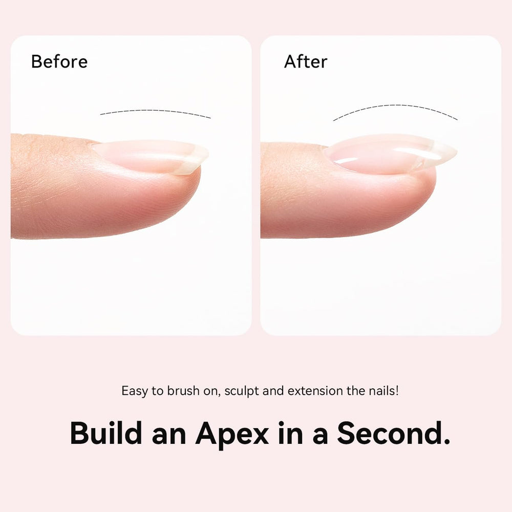 RARJSM sheer rubber base demonstrates natural-toned nail bed with flexibility