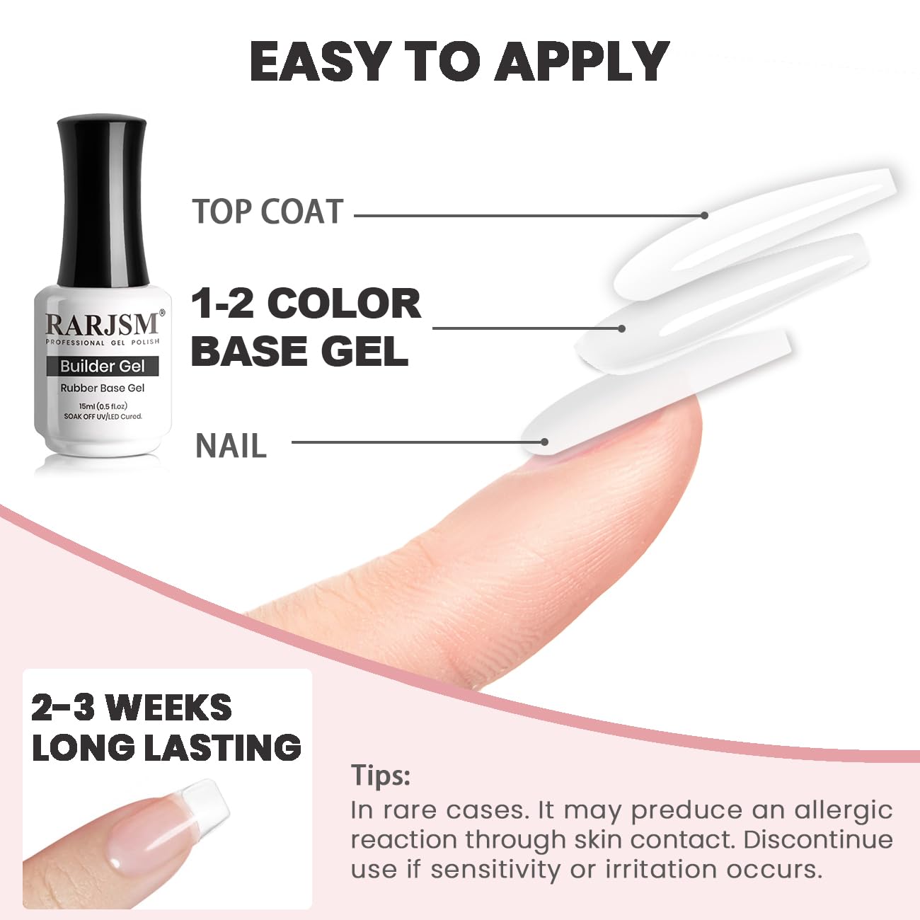 RARJSM soak-off removal is easy with this gel formula