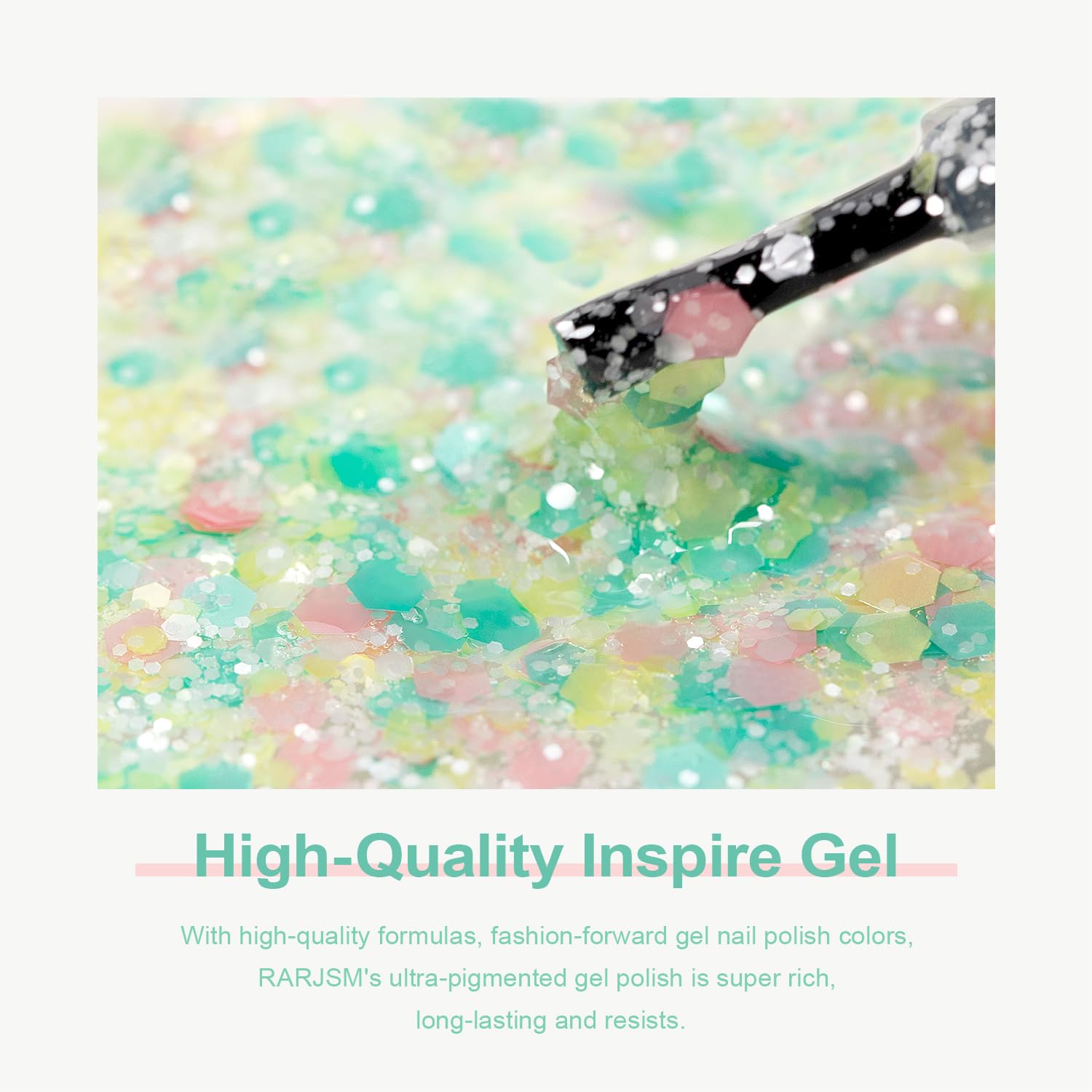 RARJSM Glitter Gel Iridiscente: efecto que captura la luz