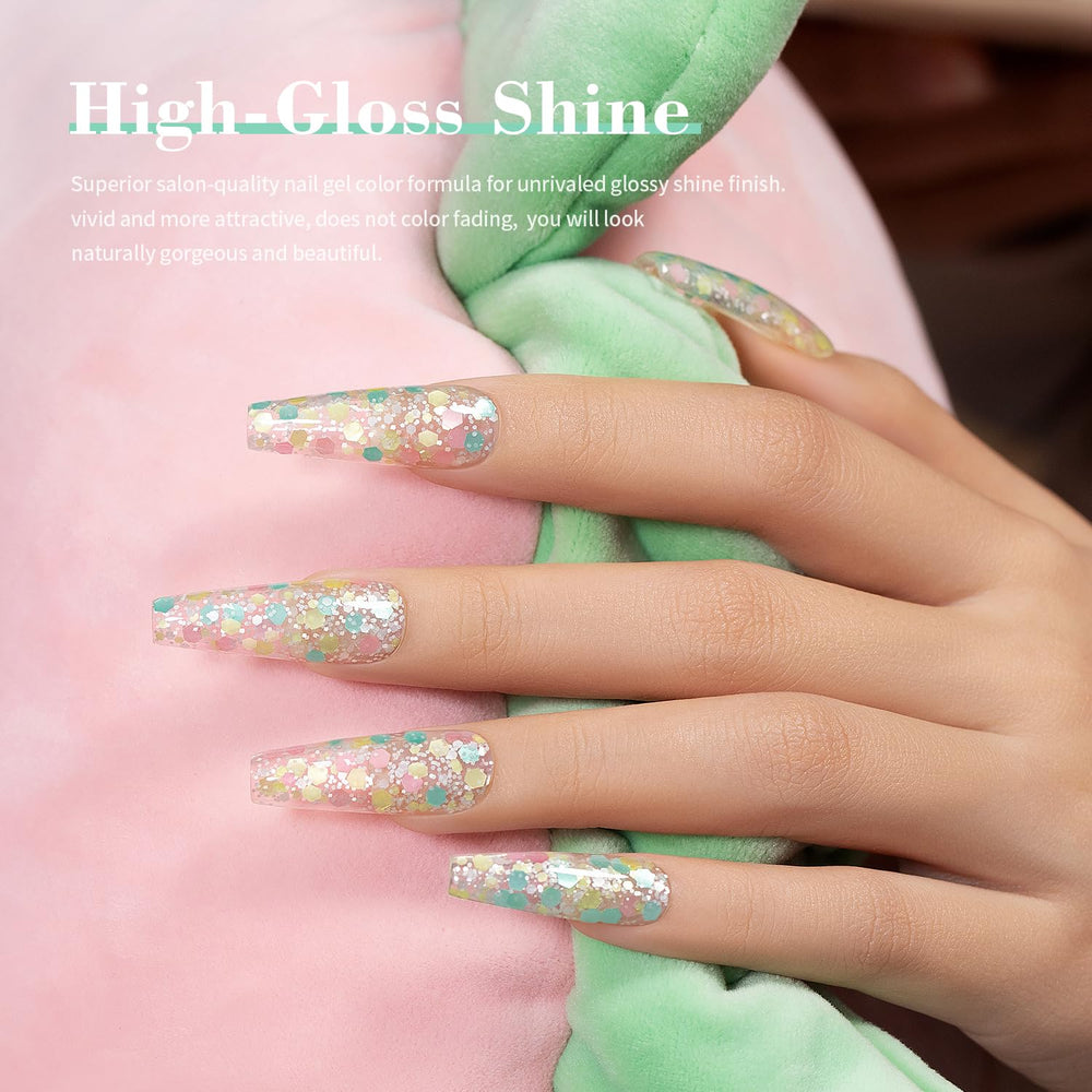 RARJSM Glitter Gel Amarillo: tono vibrante para acentos festivos