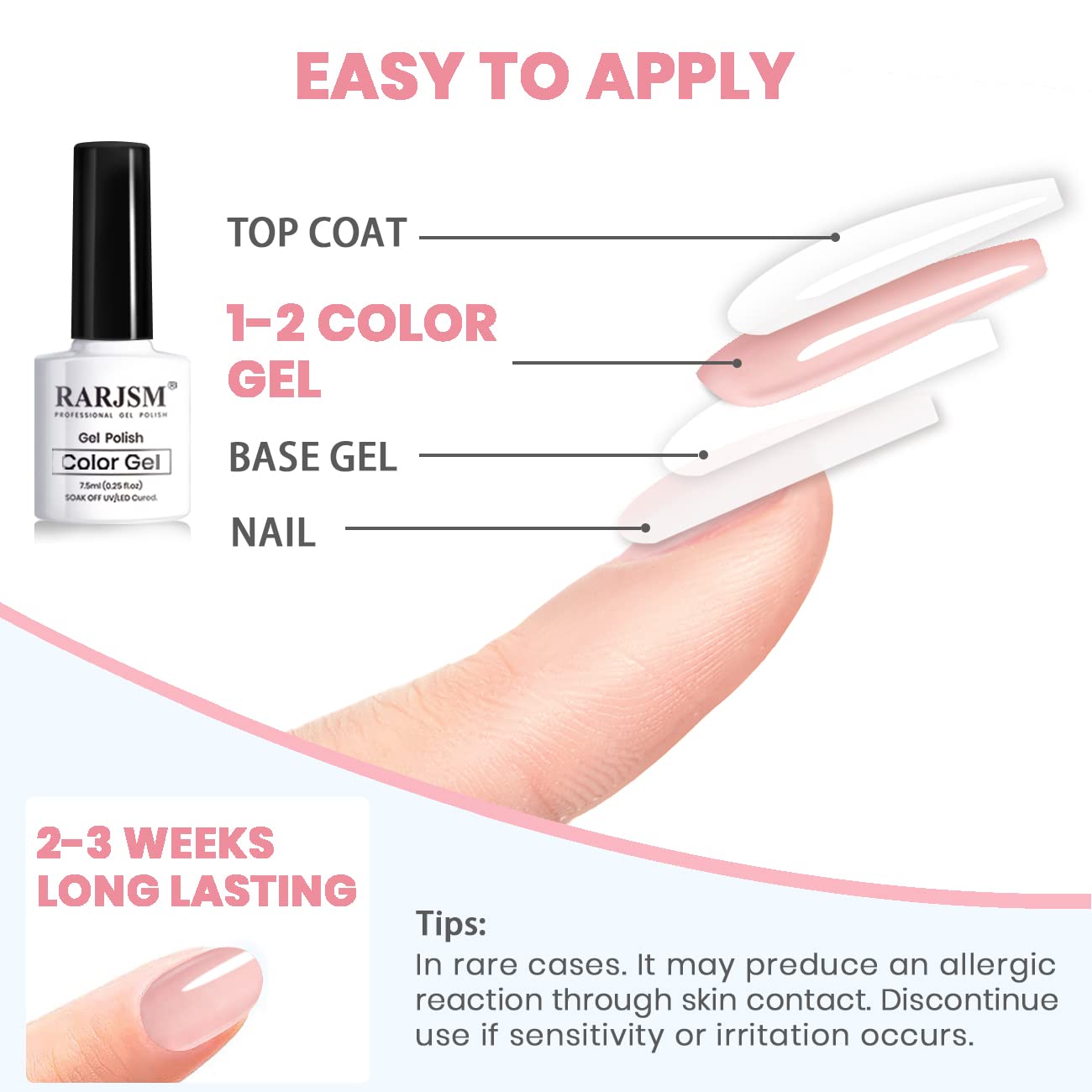 RARJSM Icy Jelly tono transparente, base para diseños naturales
