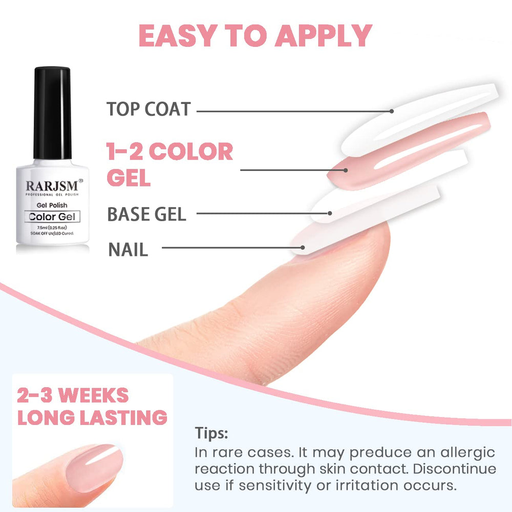 RARJSM Icy Jelly tono transparente, base para diseños naturales