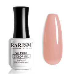 RARJSM jelly pink nail polish bottle front showing natural nude look