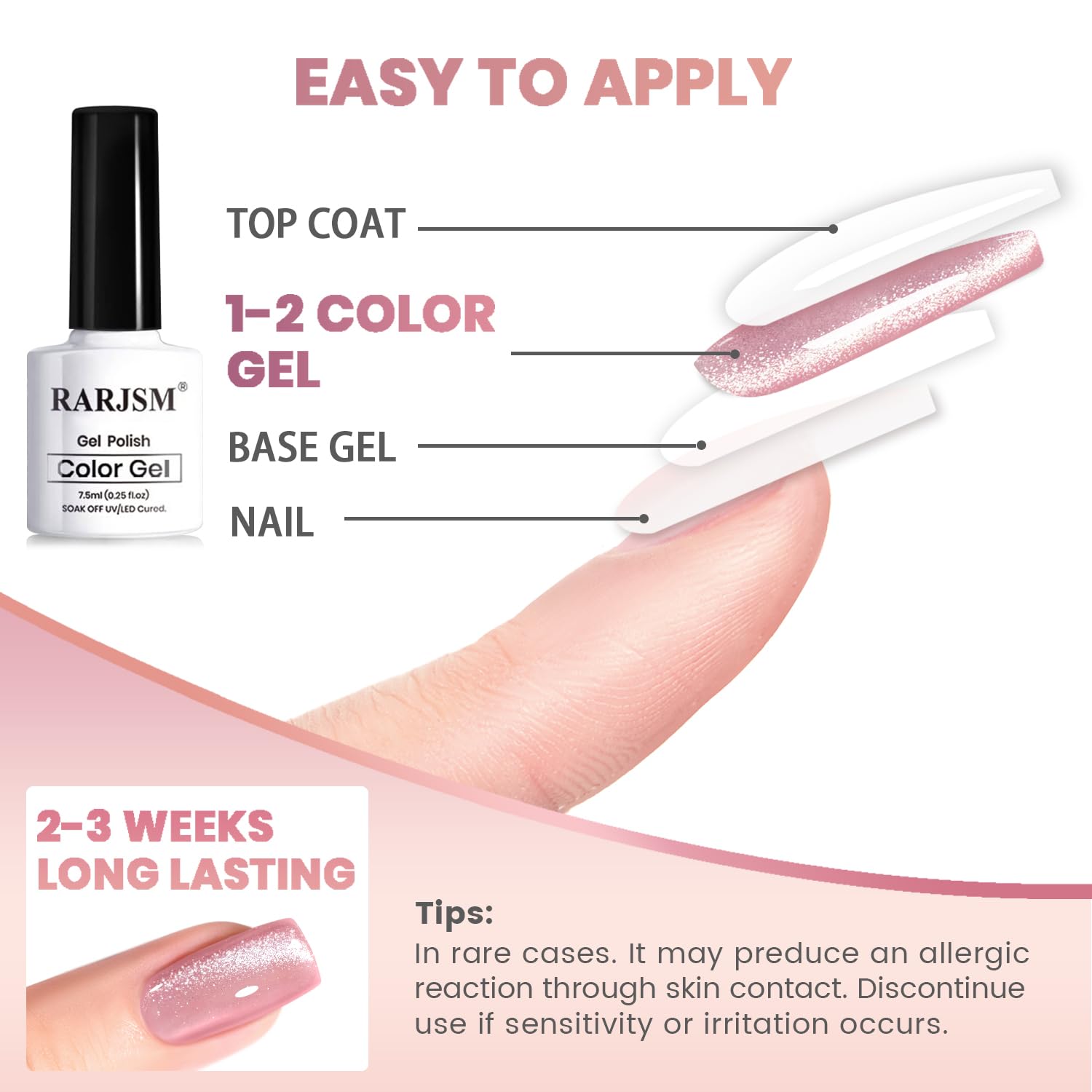 Long‑wear gel polish designed for 21+ days with proper curing.