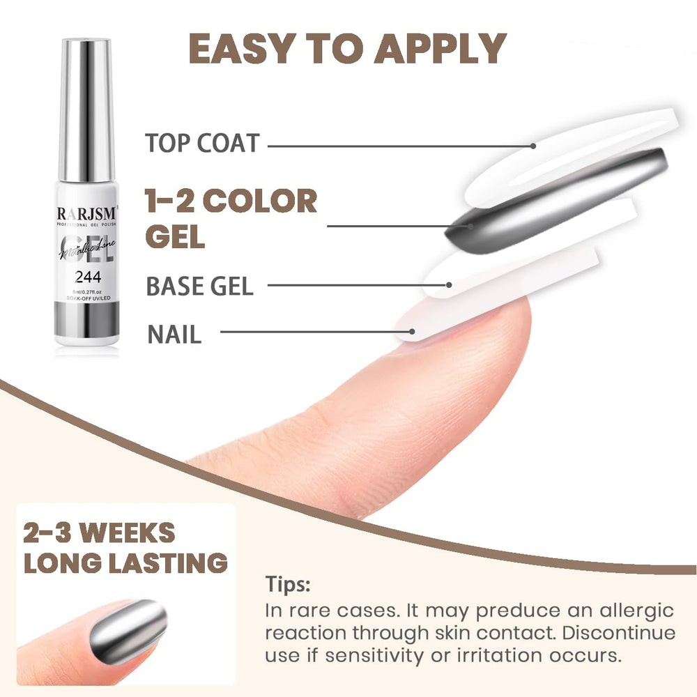 RARJSM 8ml packaging signals easy at-home salon projects.