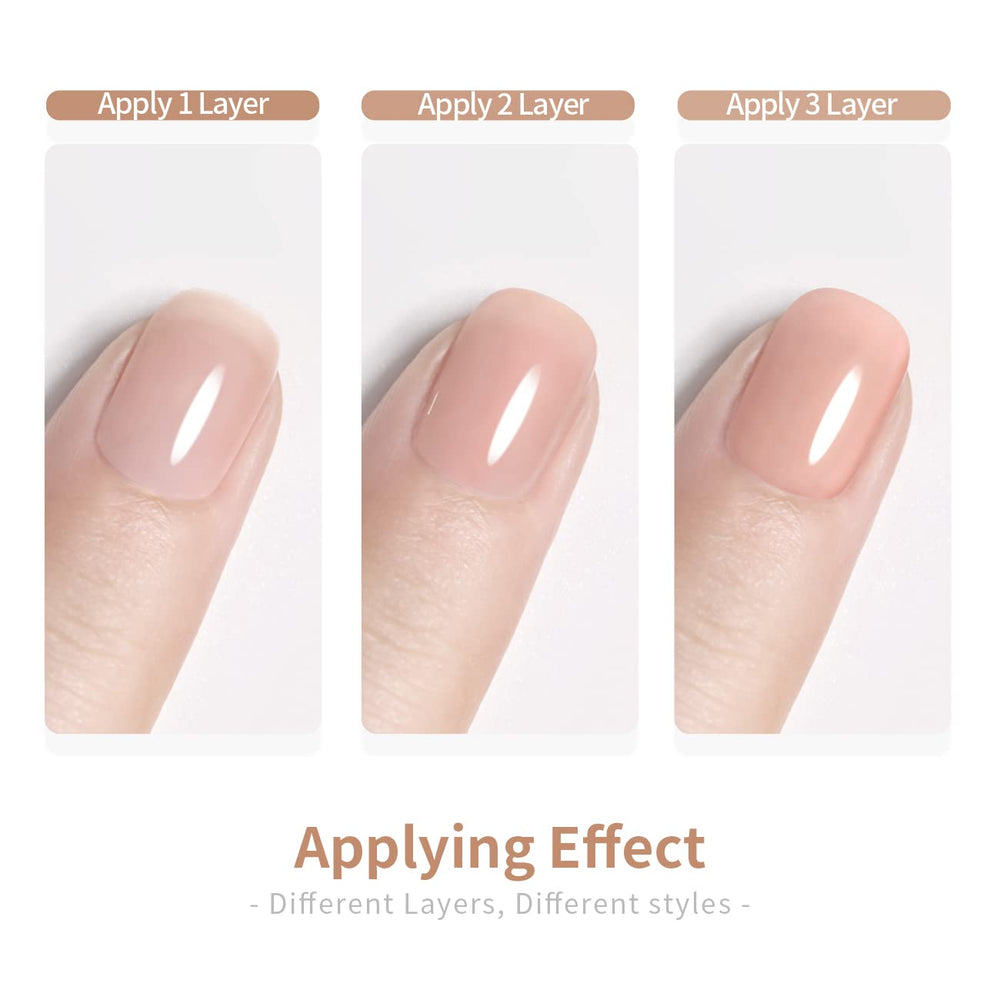 RARJSM Milky Rose gel polish close-up reveals creamy texture