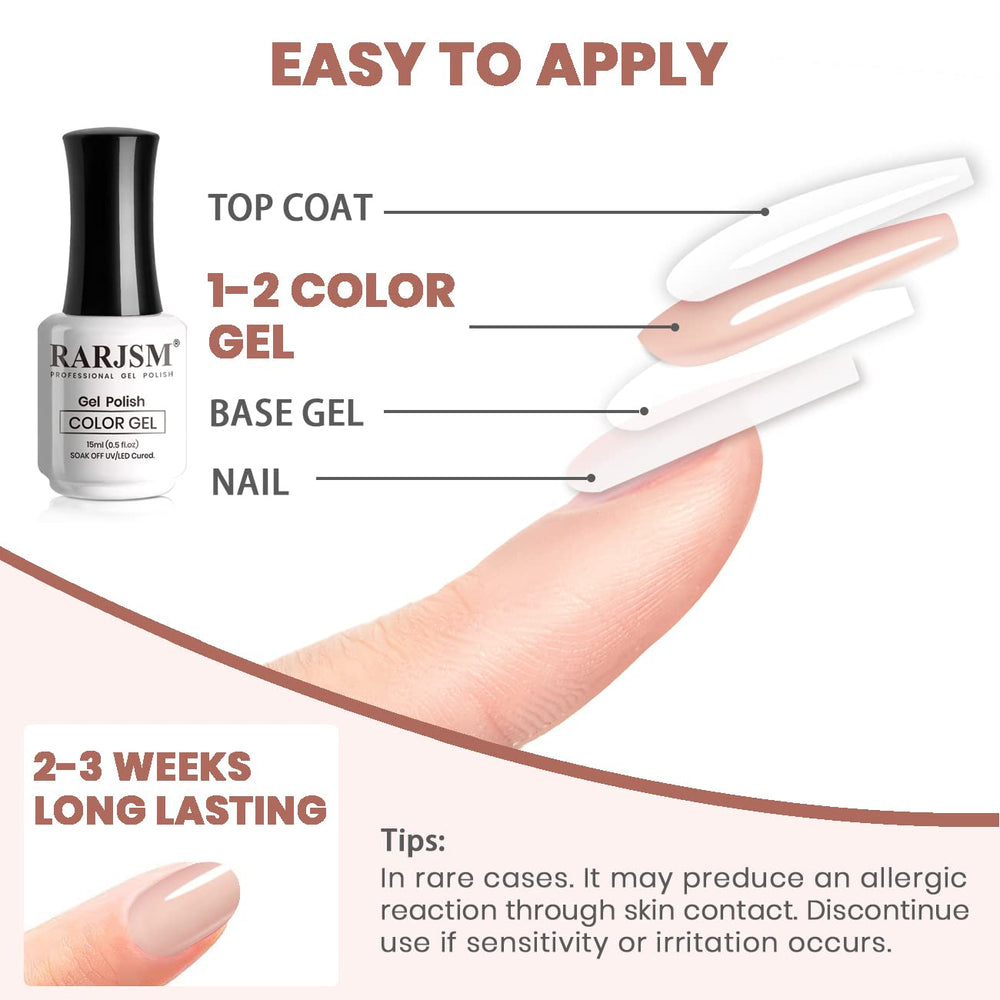RARJSM Milky Rose gel polish at home salon setup for DIY nails