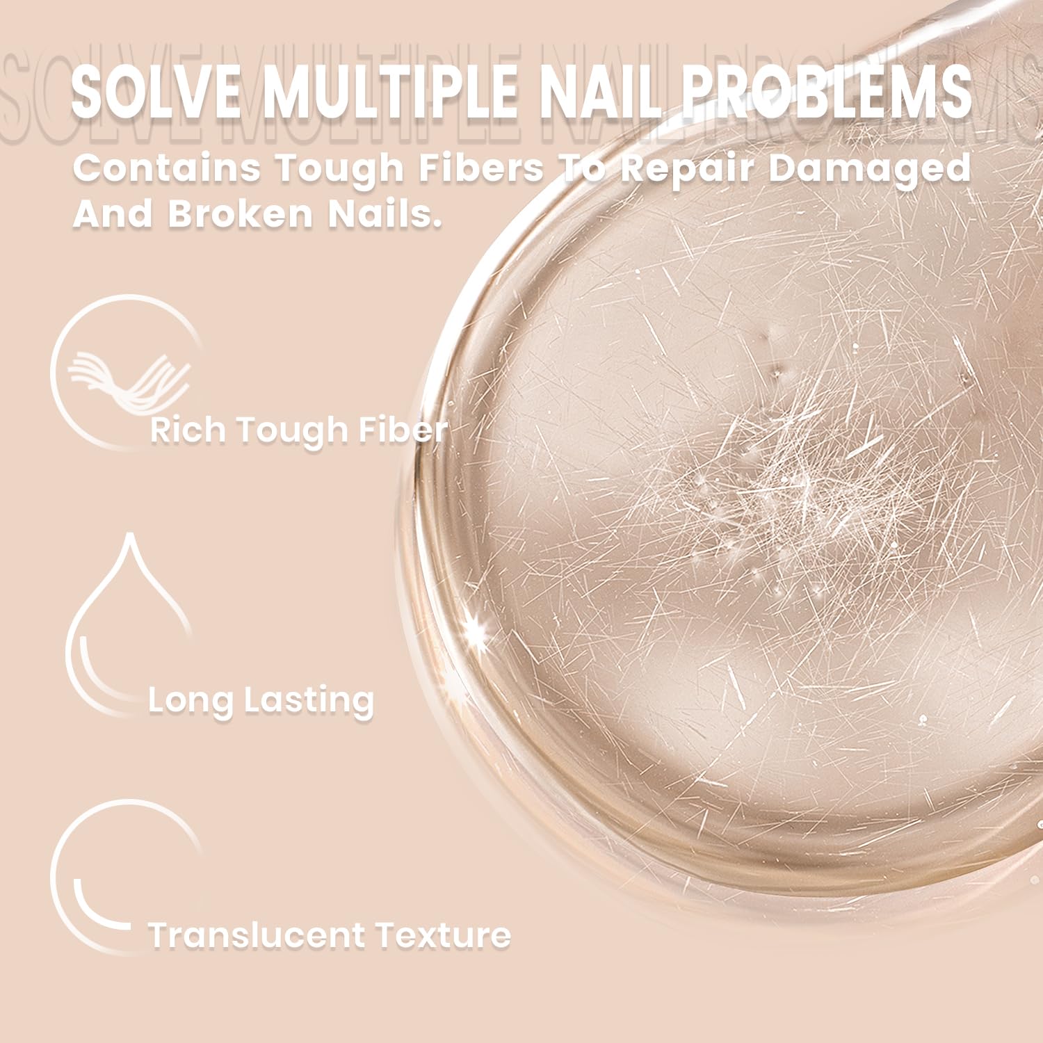 RARJSM nail repair base gel being applied for quick build and reinforced nails.