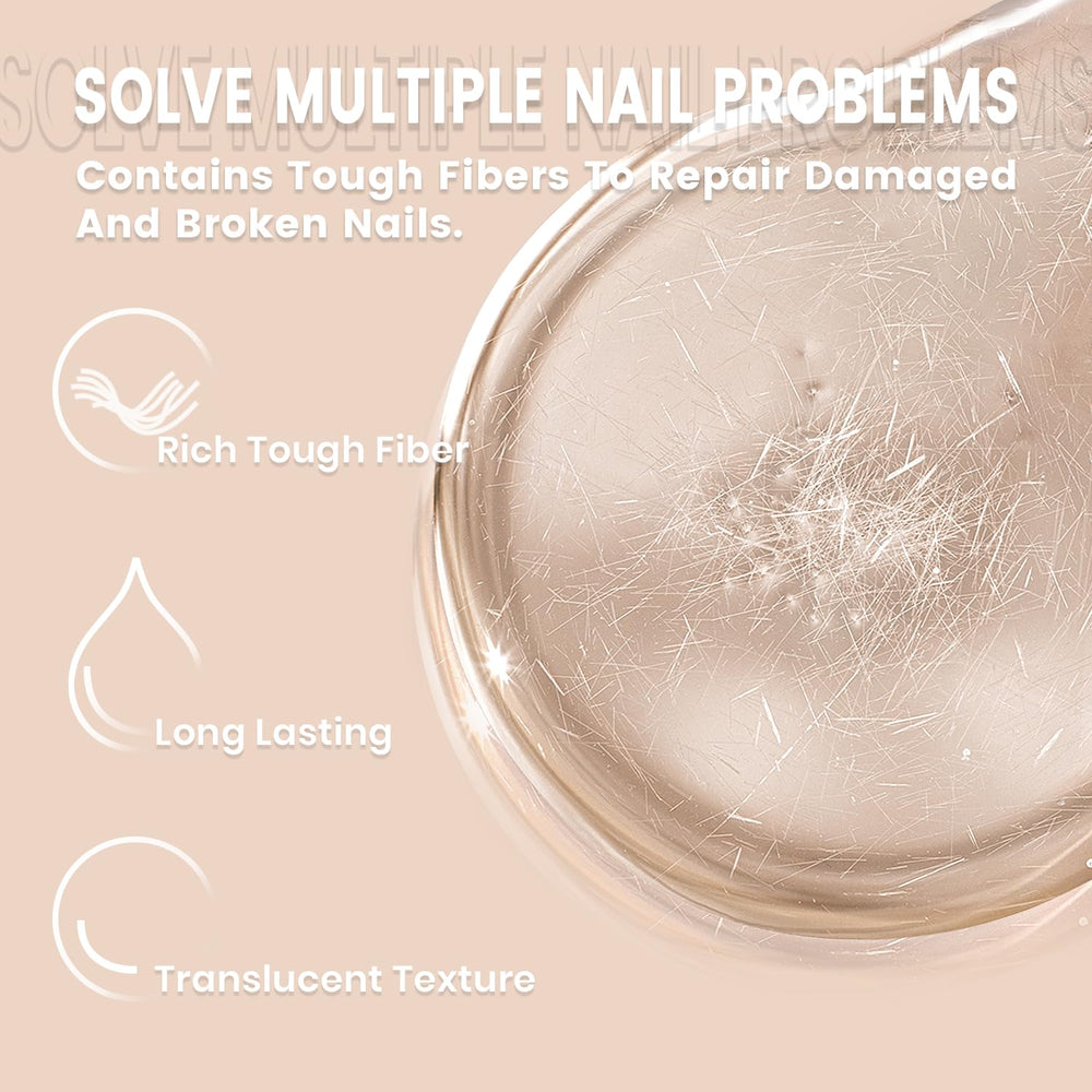 RARJSM nail repair base gel being applied for quick build and reinforced nails.