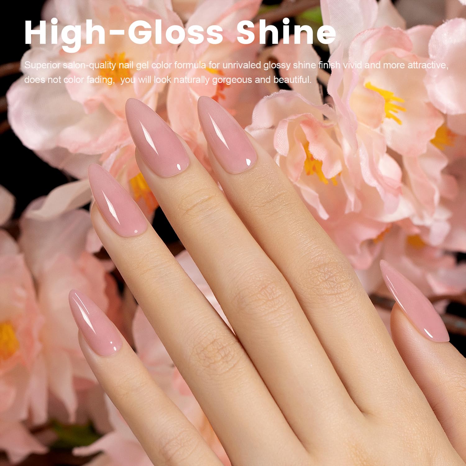 RARJSM neutral nude sheer gel for layering into a delicate pink nude