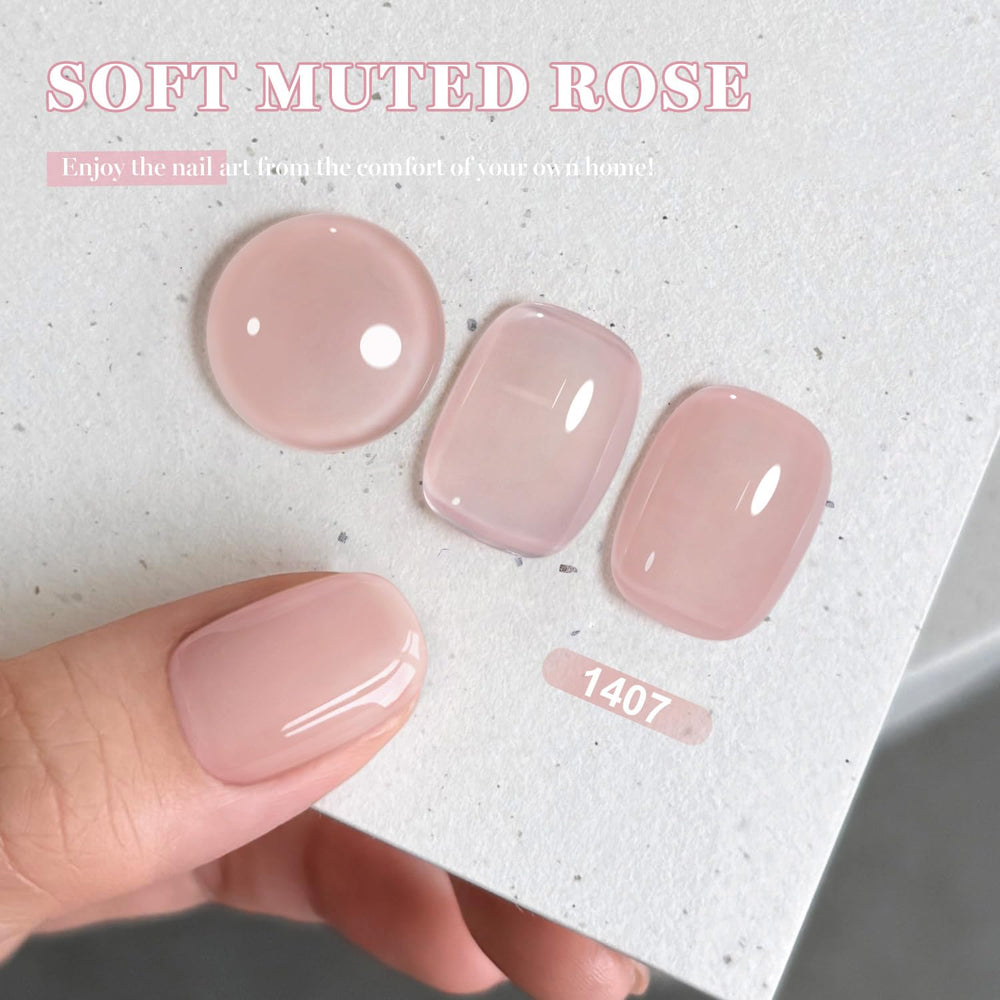 RARJSM nude gel polish ideal for a refined French manicure.