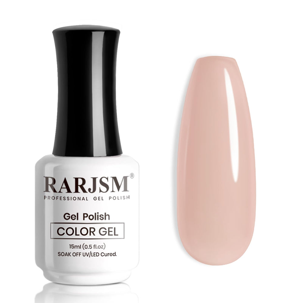 RARJSM Nude Gel Polish in eggshell pink for a natural, sophisticated look.