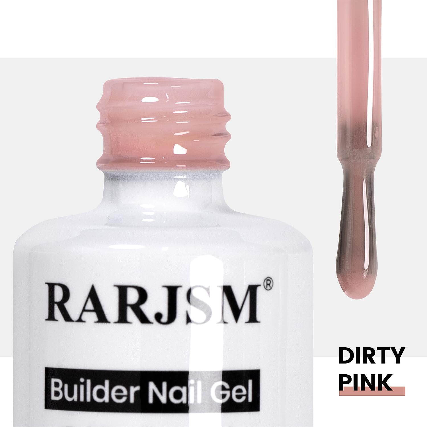 RARJSM nude pink base coat showing natural nude base for French look.