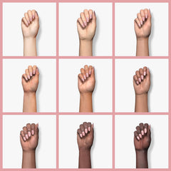 RARJSM nude pink gel brush applying color for smooth, even coverage