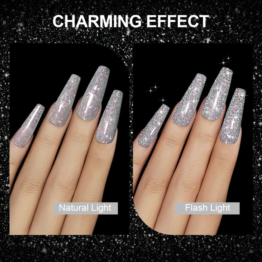 RARJSM rainbow diamond glitter close-up shows multidimensional shine under light.