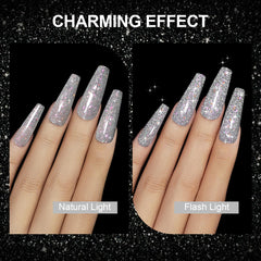 RARJSM rainbow diamond glitter close-up shows multidimensional shine under light.