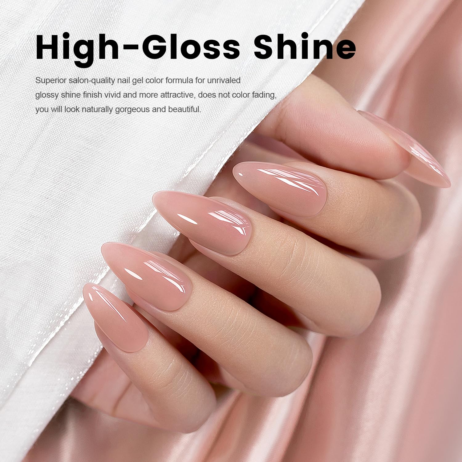 RARJSM nude pink base coat close-up showing creamy texture for longer-lasting manicure.