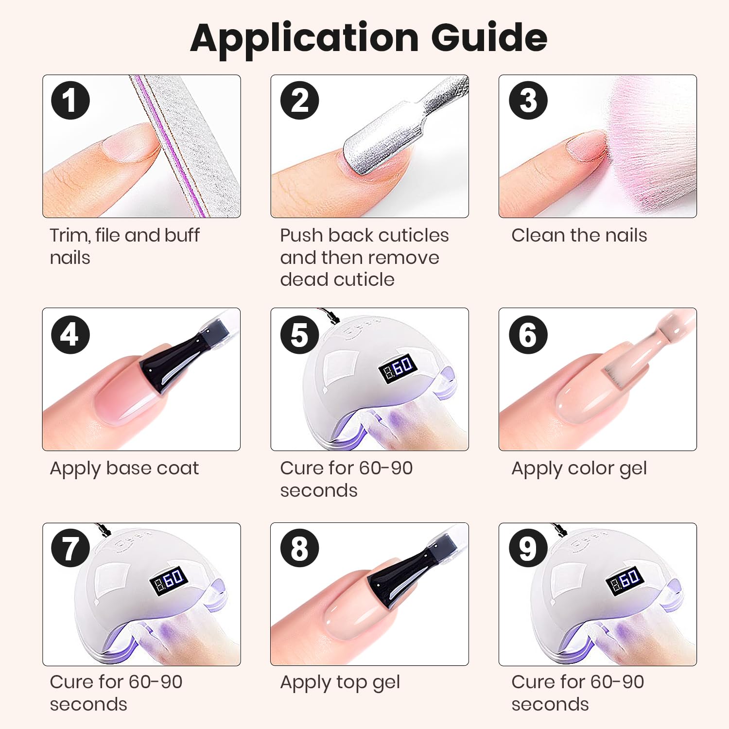 RARJSM soak off base gel designed for easy removal at home or salon.