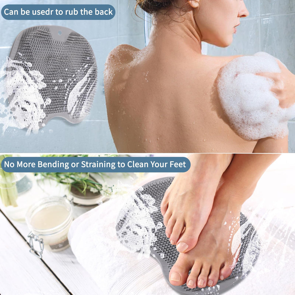 RARKVEN cepillo corporal de silicona, brillos suaves para exfoliar y relajar la piel.