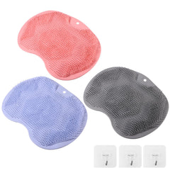 RARKVEN exfoliante para pies de ducha en silicona, paquete de tres para uso diario.