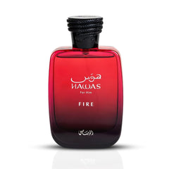 RASASI Hawas Fire spray application provides a lasting aroma for confident days.