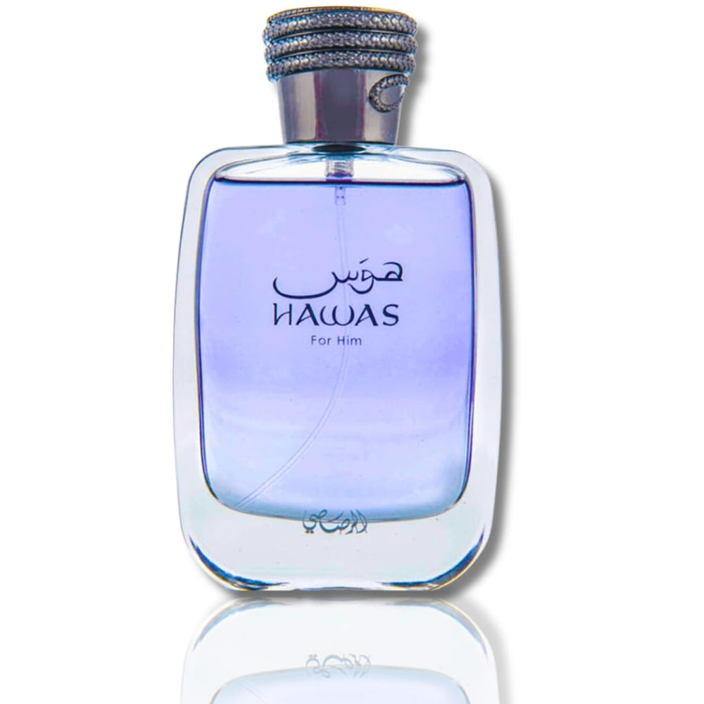 Rasasi Hawas for Him packaging with textured python motif for premium presentation
