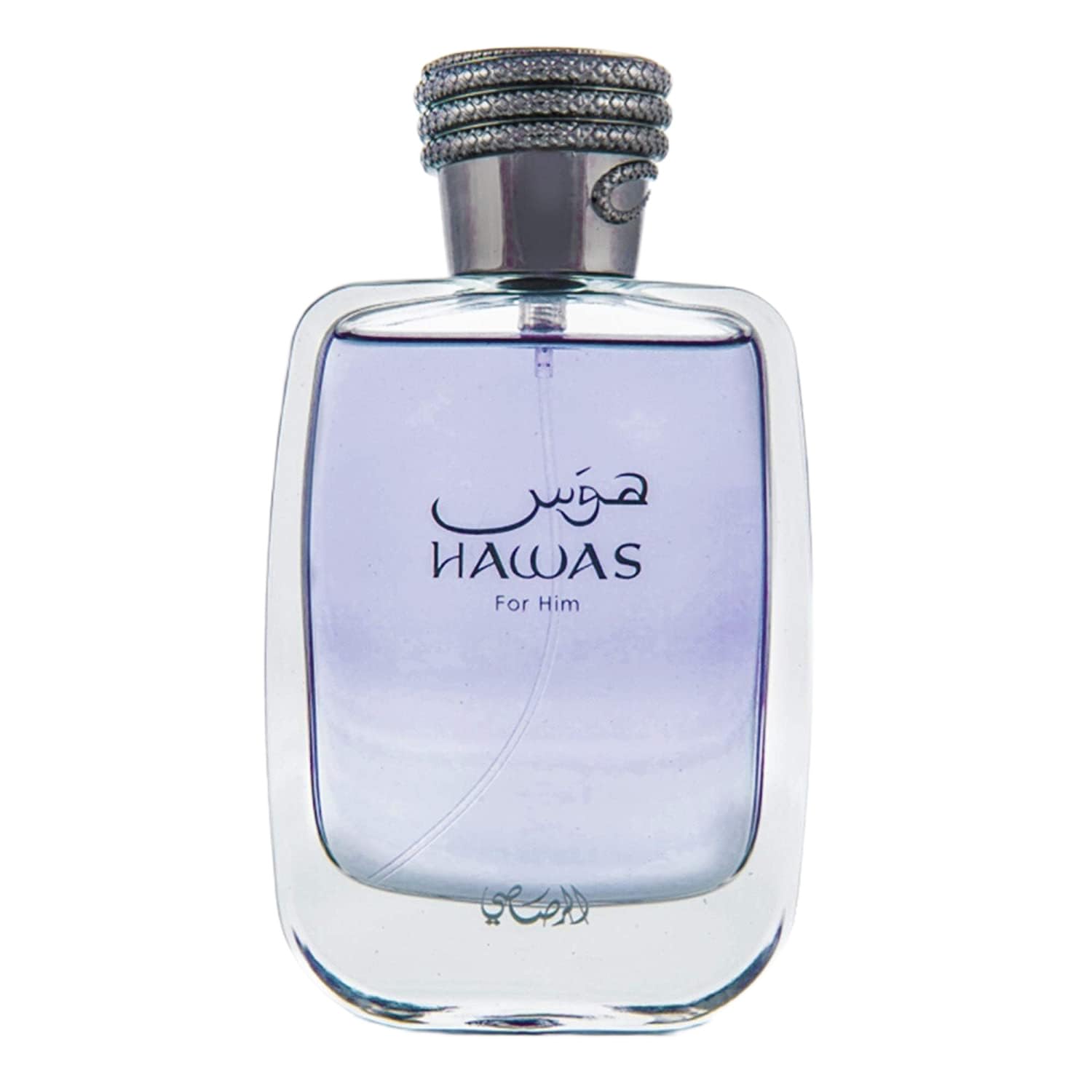 RASASI Hawas for Men bottle pour highlights premium fragrance for evening elegance.