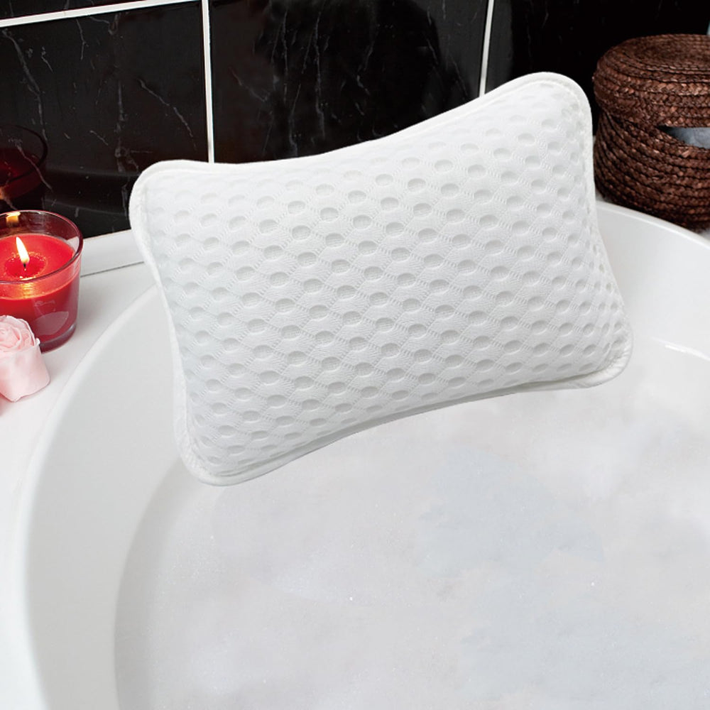 Almohada de baño Rasenoo con ventosas fuertes para fijación estable en la bañera.
