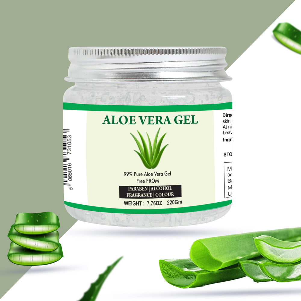 Raslok Aloe Vera Gel para la piel, uso diario para mantener la hidratación.