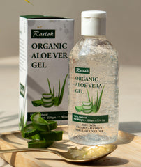 Aplicación fácil con Raslok Aloe Vera Gel para zonas específicas.