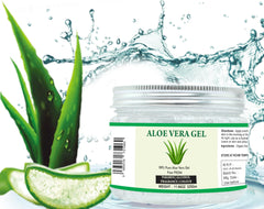 Aplicación del gel de Aloe Vera Raslok en el cabello para hidratación y brillo.