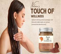 Raslok Gel de Linaza: brillo natural para cabello suave.