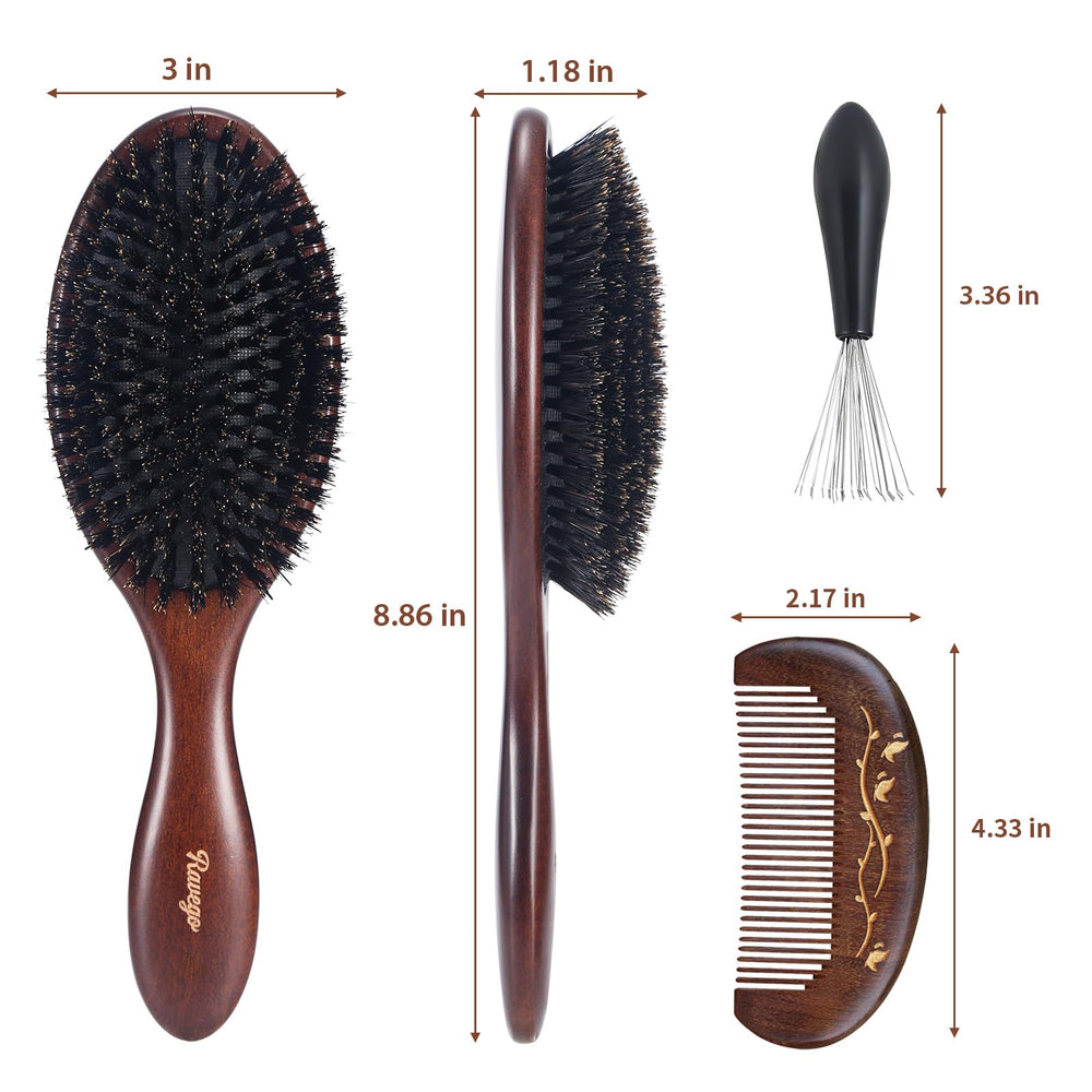 RAVEGO brush shown on desk for everyday styling and care.