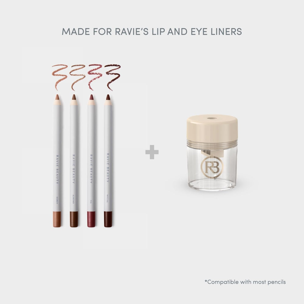 Ravie Beauty mess-free reservoir keeps the bag clean during sharpening.