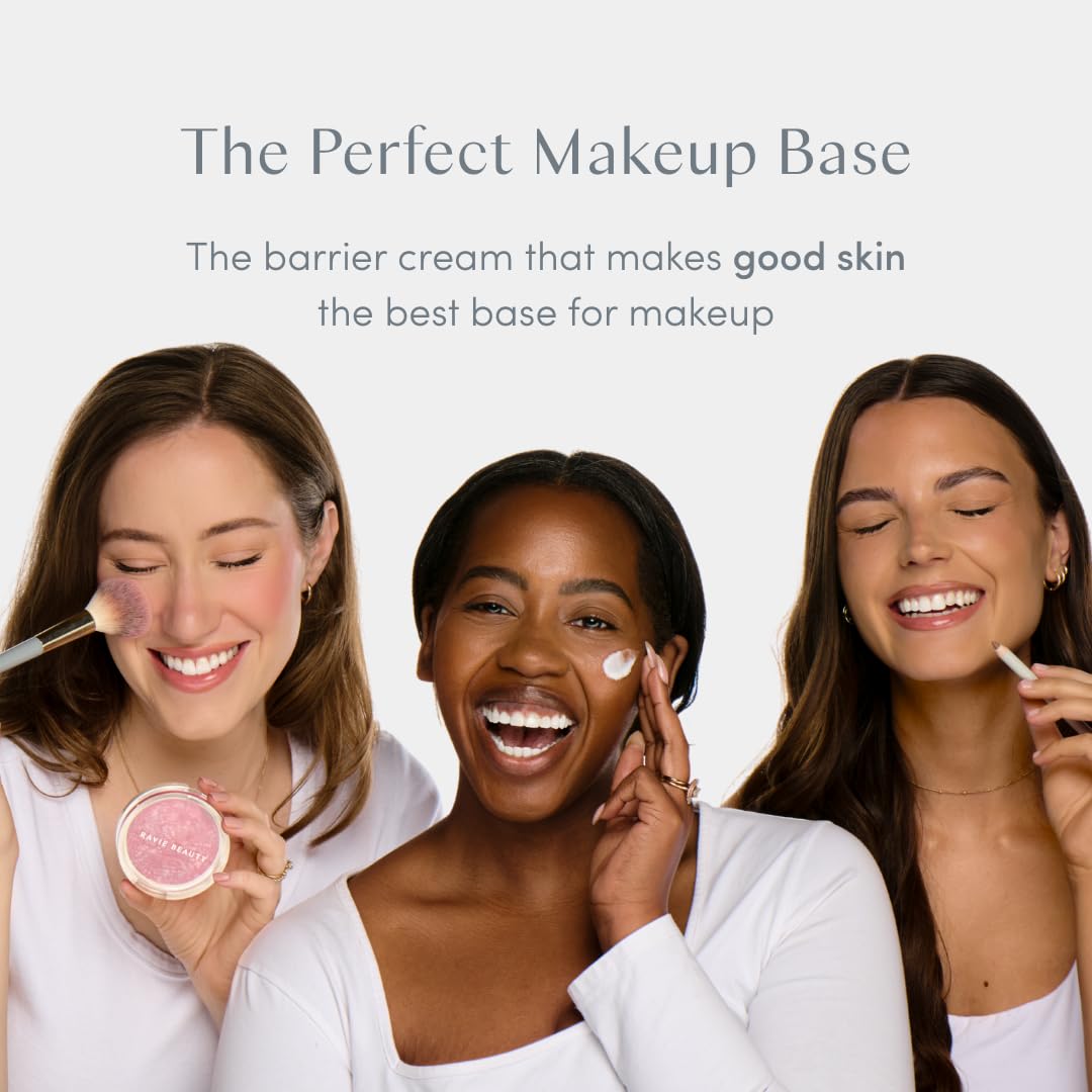Ravie Beauty Signature Skin Dream Barrier Cream on bare skin demonstrating calm, hydrated complexion