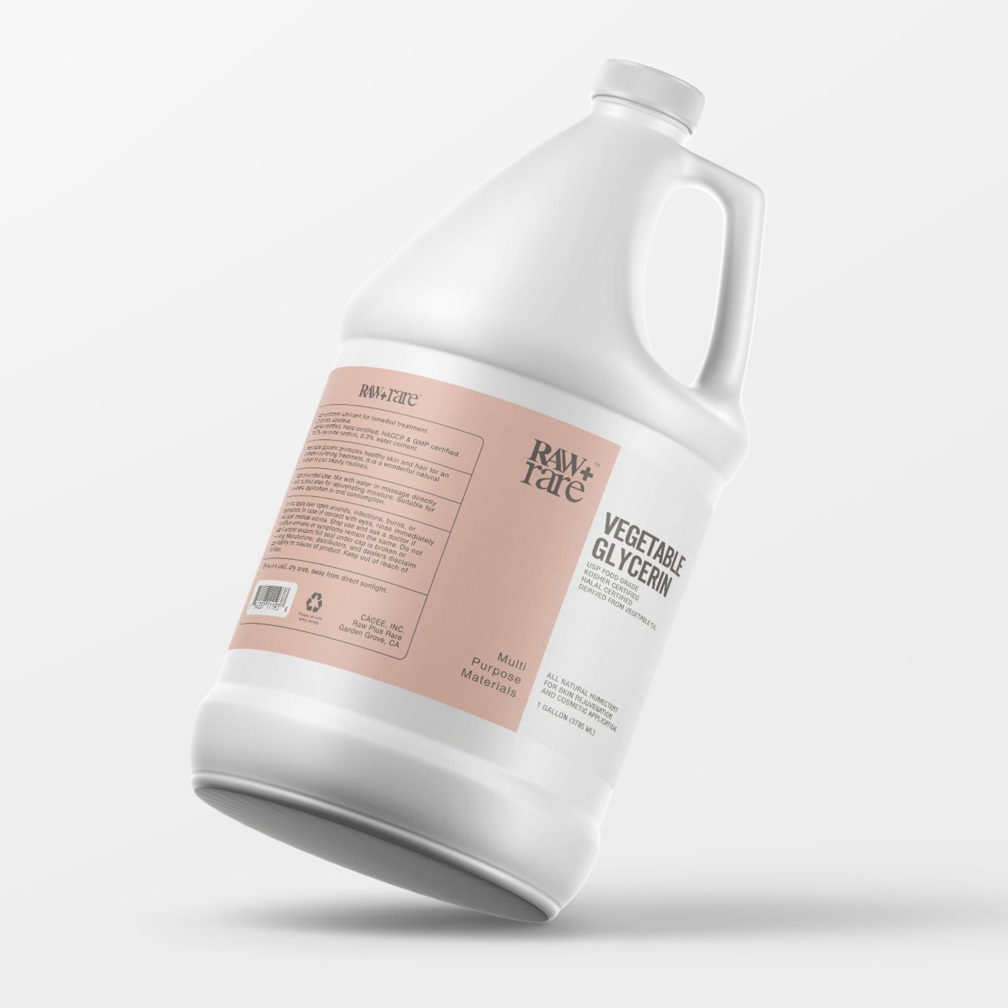 Raw Plus Rare bulk glycerin gallon pour for easy measuring and use