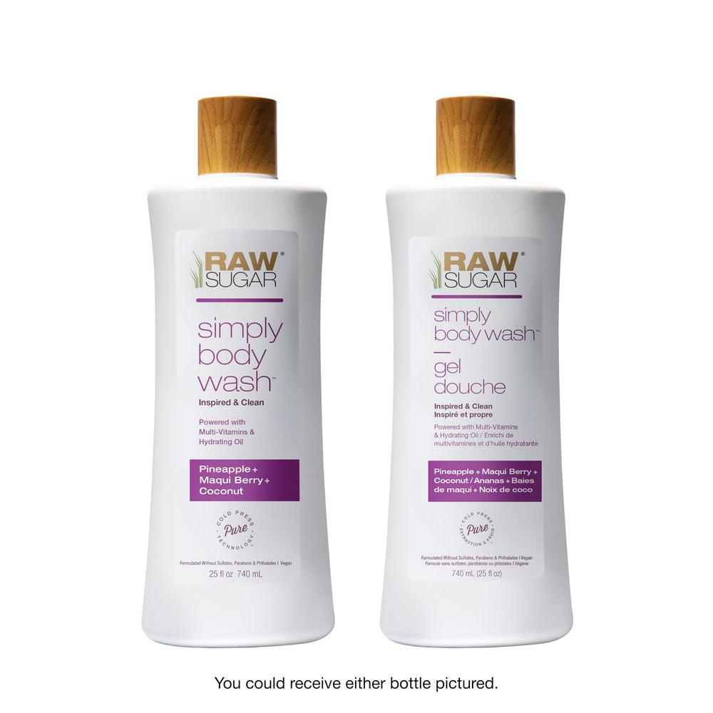 RAW SUGAR bathroom-scene — inviting daily refresh with the Pineapple Maqui Berry Reviver