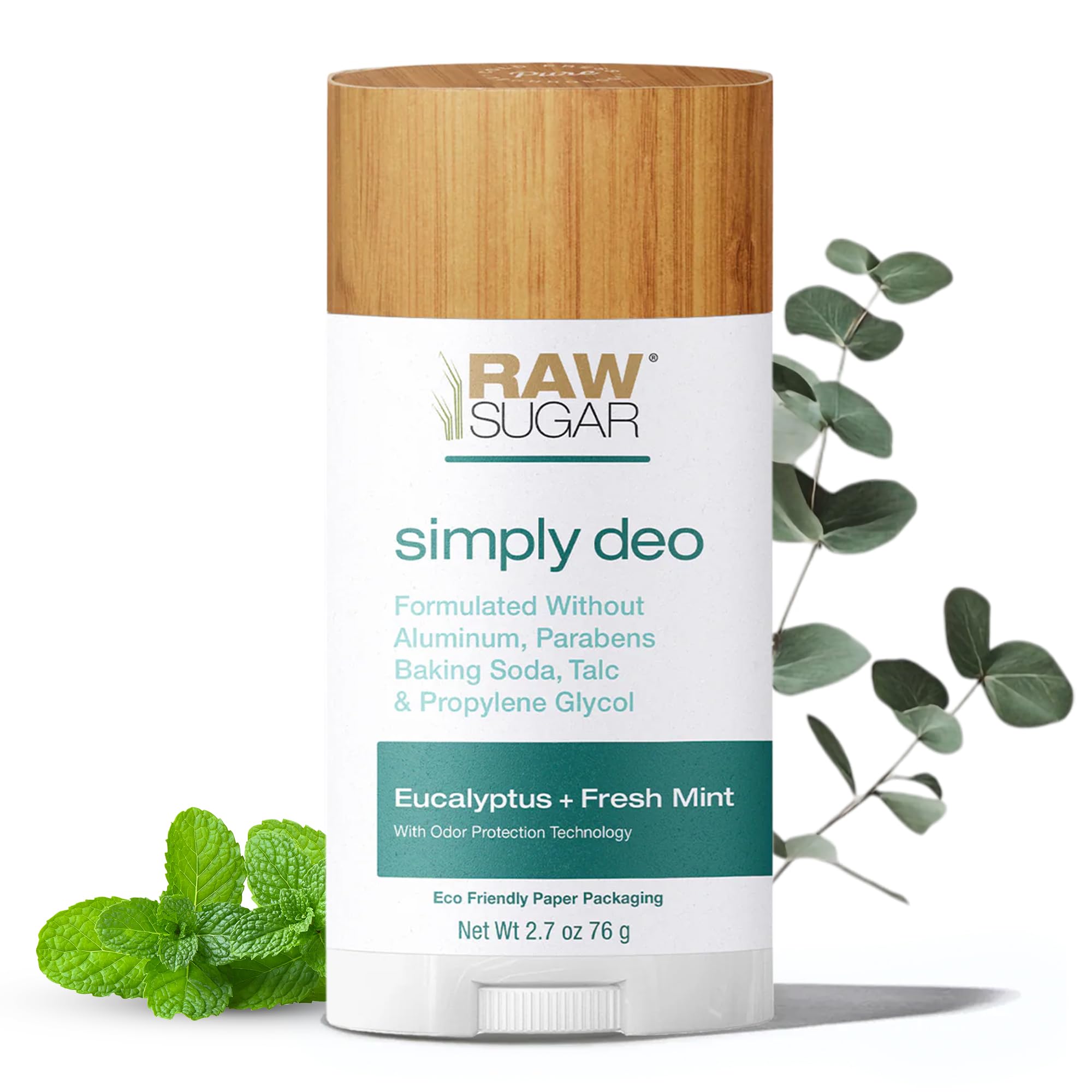 RAW SUGAR Simply Deo: aplicación suave para uso diario y frescura constante.