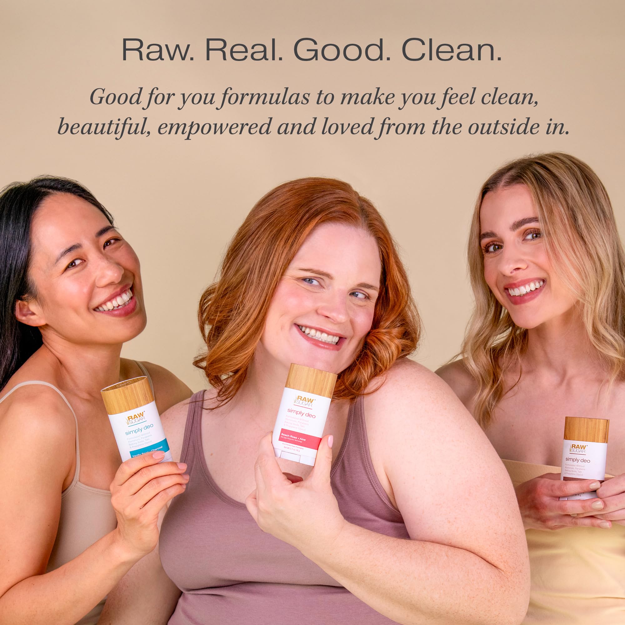 RAW SUGAR Simply Deo: coco hidrata y facilita el deslizamiento durante la aplicación diaria.