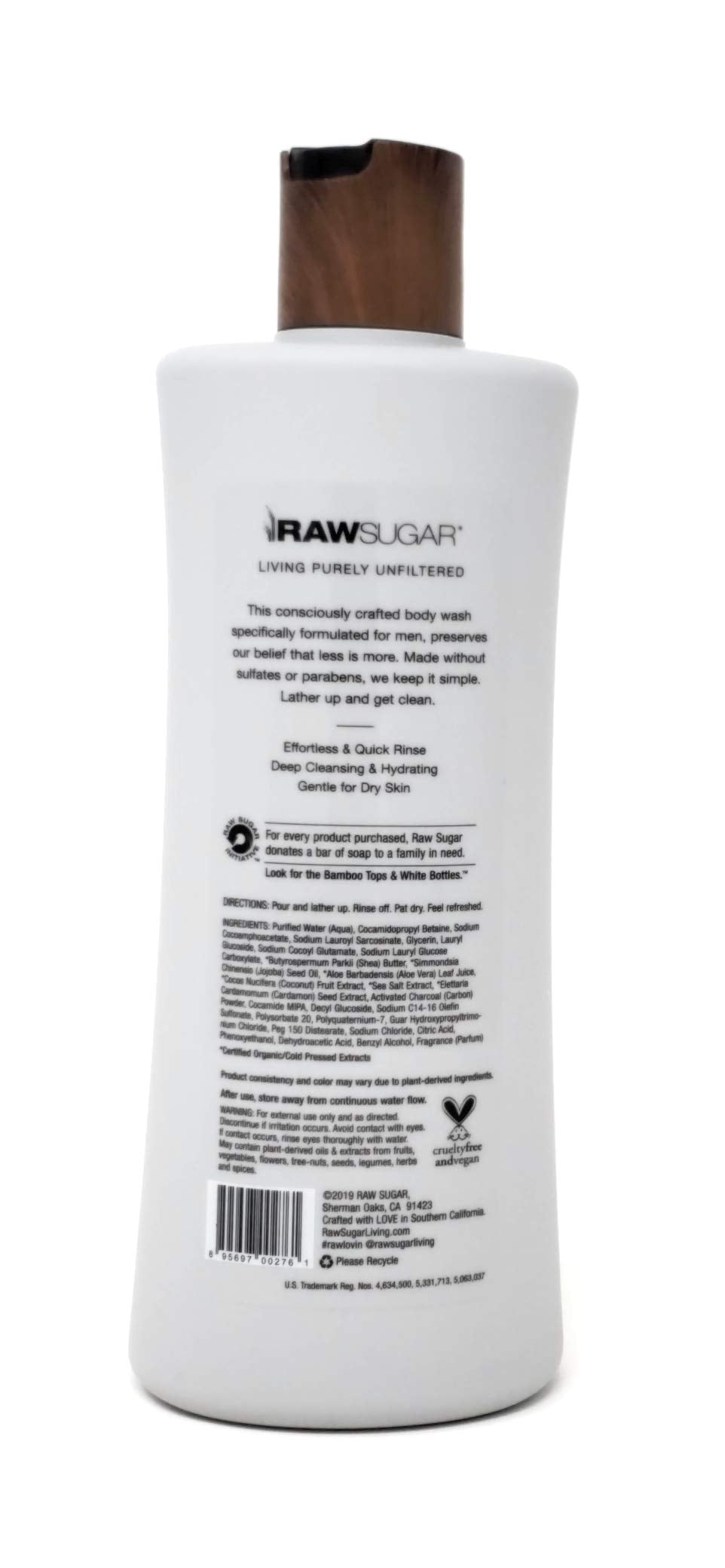 Exfoliating beads in RAW SUGAR body wash help smooth skin after workouts.