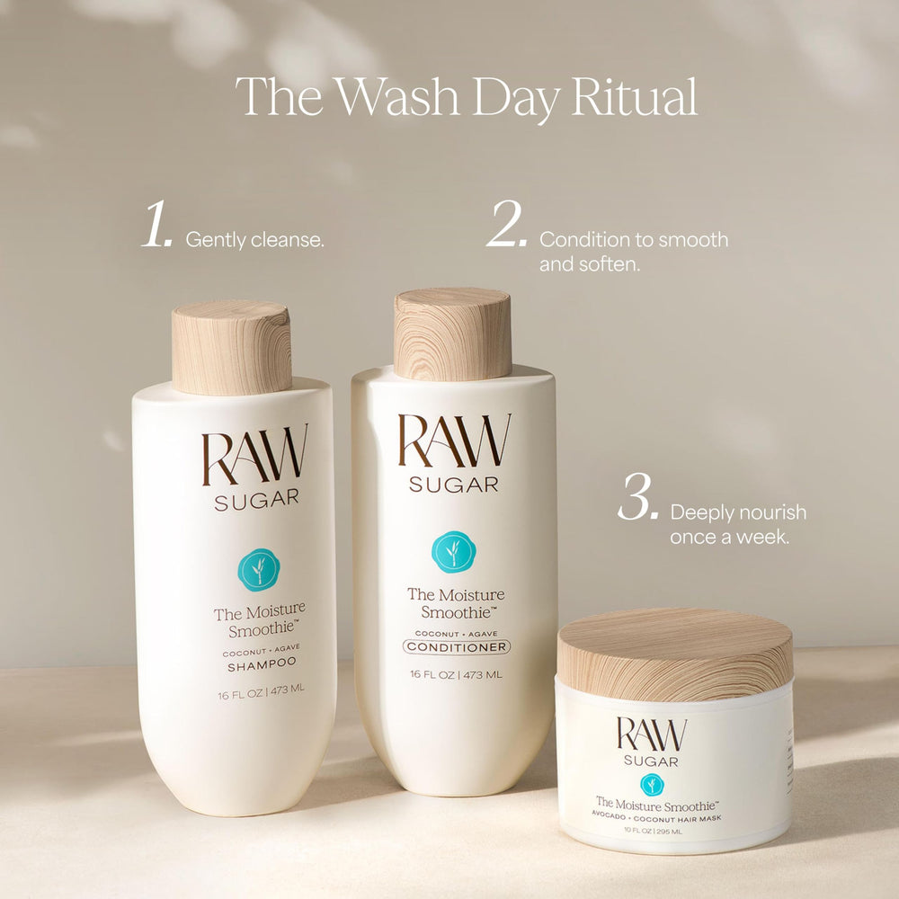 RAW SUGAR The Moisture Smoothie ingredients: sweet almond oil for nourishing care