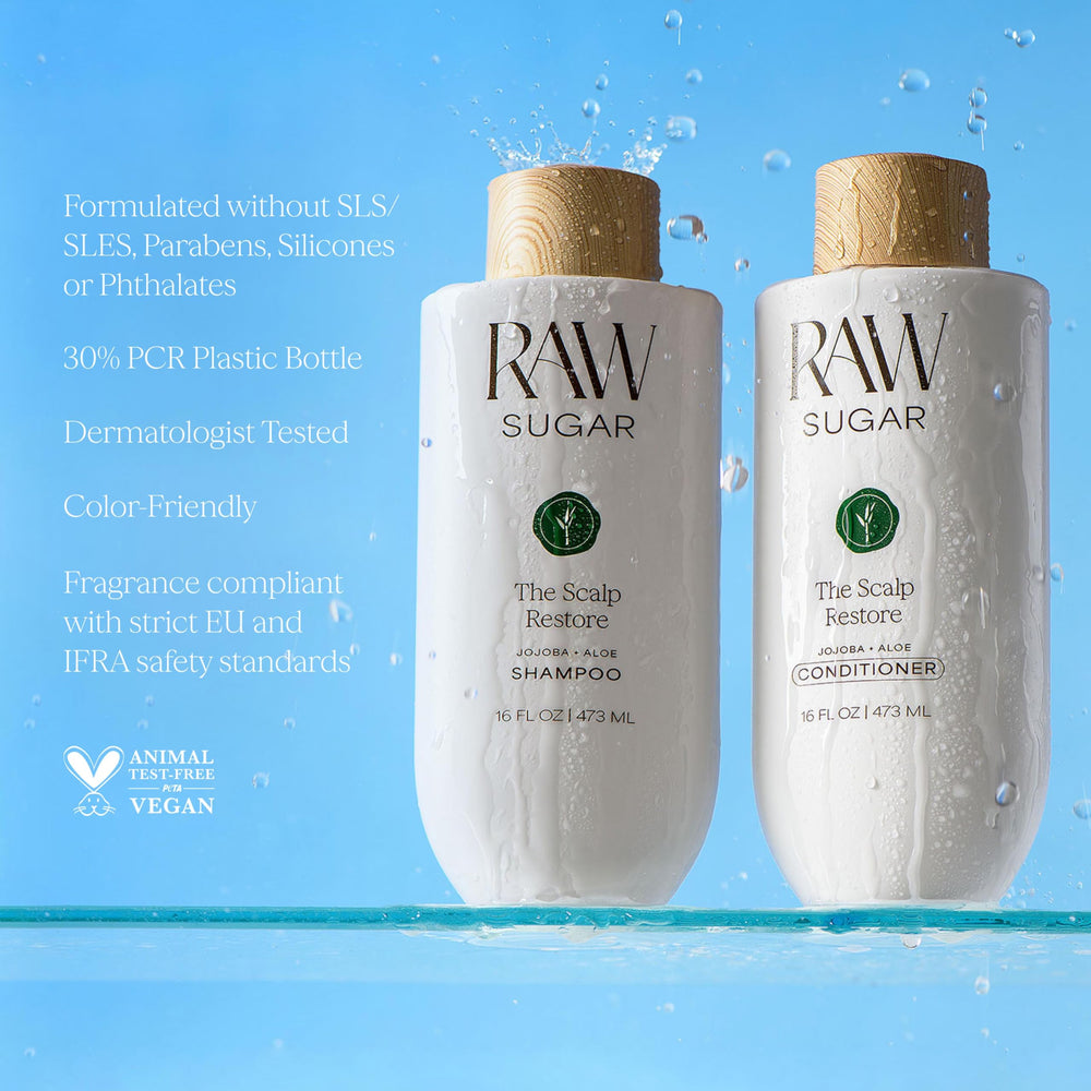 Raw Sugar Shampoo lather close-up demonstrates clarifying cleanse.